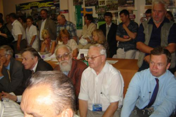 Участники Междунароной конференции по истории вычислительной техники SORUCOM 2006 А.А. Берс и А.Н. Томилин