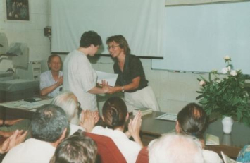 Презентация фонда академика А.П.Ершова, на переднем плане Т.М. Яхно, июль 1999 г.