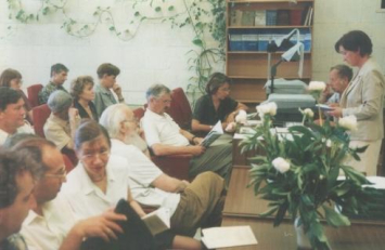 Презентация фонда академика А.П. Ершова , выступает Л.В. Городняя, июль 1999 г.